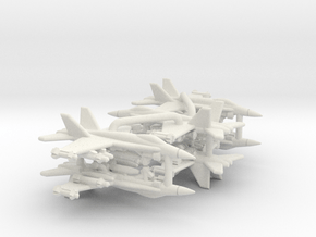 F/A-18C Hornet (Loaded) in White Natural Versatile Plastic: 1:700