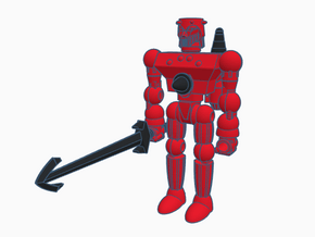 Krimson Karza Micronauts Figure  in Red Processed Versatile Plastic