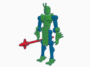 Insect Warrior Bug Micronauts Figure in Green Processed Versatile Plastic