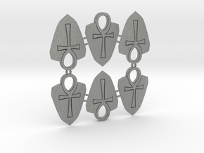 Ankh Guitar Pick (6 Pack) in Gray PA12 Glass Beads