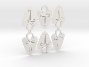 Ankh Guitar Pick (6 Pack) in PA11 (SLS)