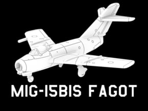 MiG-15bis Fagot in White Natural Versatile Plastic: 1:220 - Z