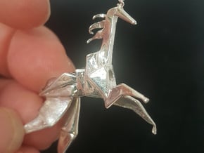 Unicorn_Origami_BladeRunner_Be Replicant in Fine Detail Polished Silver