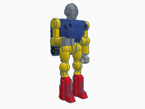 Cosmoguy Cosmobot Micronauts Figure  in Blue Processed Versatile Plastic