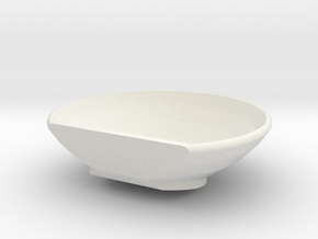 Sea shell shaped container in White Natural Versatile Plastic: Medium