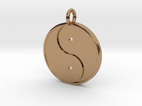 Yin Yang Pendant in Polished Brass