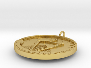 KNIGHTS OF THE EASTERN CALCULUS PENDANT in Polished Brass