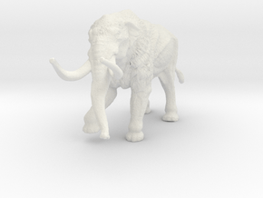 Woolly Mammoth Elephant in White Natural TPE (SLS)