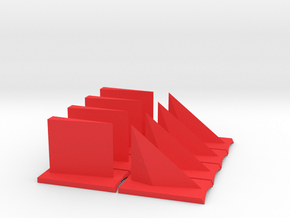 Fin set for Pershing 1a Flying model rocket (3") in Red Smooth Versatile Plastic: 1:13