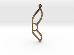 Diamond Loop Pendant (large) in Polished Bronze