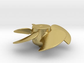 SHIP PROPELLER 38MM (RH) in Natural Brass