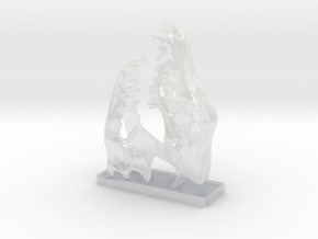  3D Printed Wolf Skull Model (1:6 Scale ) in Clear Ultra Fine Detail Plastic
