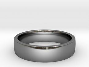 Comfort fit band All sizes, Multisize in Fine Detail Polished Silver: 5 / 49