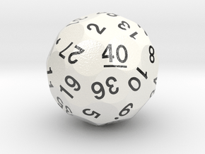 d40 Optimal Packing Sphere Dice in Smooth Full Color Nylon 12 (MJF)