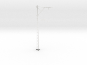VR Stanchion Single Track 152mm 1:43.5 (O) Scale in Clear Ultra Fine Detail Plastic