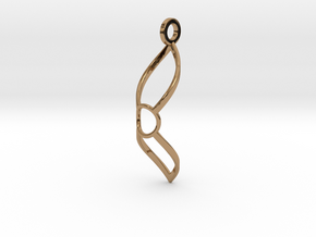 Diamond Loop Pendant in Polished Brass