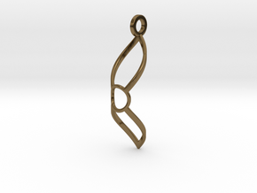 Diamond Loop Pendant in Polished Bronze