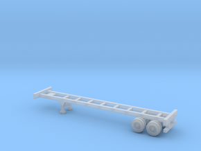 40 foot Container Chassis - Z scale in Smooth Fine Detail Plastic