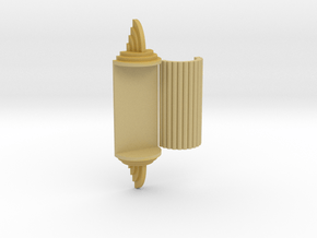 1:12 Art Deco Wall Lamp (open) in Tan Fine Detail Plastic