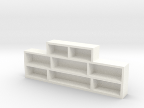 Romper Room - Empty Bookcase in White Processed Versatile Plastic