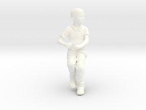 Romper Room - Boy 1 Sitting in White Processed Versatile Plastic