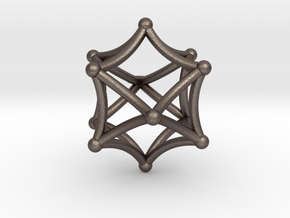 Octacube in Polished Bronzed Silver Steel