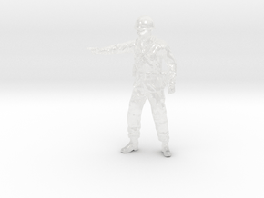 War - Army Soldier 2 in Clear Ultra Fine Detail Plastic