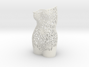 female torso vase in White Natural Versatile Plastic