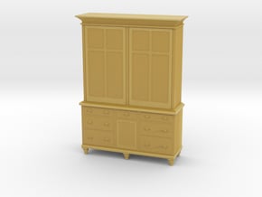 1:48 Miniature English Oak Housekeepers Cupboard in Tan Fine Detail Plastic