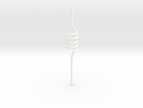 Crazy Straw: Helix Edition in White Smooth Versatile Plastic