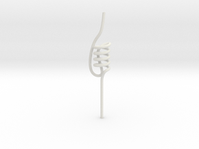Crazy Straw: Inner-Helix Edition in White Natural Versatile Plastic