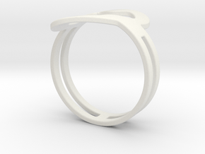 Customized fashion Ring 1 in White Natural Versatile Plastic