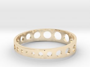 Drilled ring All sizes, Multisize in 9K Yellow Gold : 13 / 69