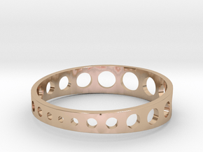 Drilled ring All sizes, Multisize in 9K Rose Gold : 13 / 69
