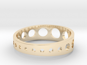 Drilled ring All sizes, Multisize in 14k Gold Plated Brass: 7 / 54