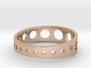 Drilled ring All sizes, Multisize in 9K Rose Gold : 7 / 54