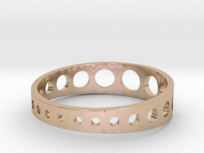 Drilled ring All sizes, Multisize in 9K Rose Gold : 10 / 61.5
