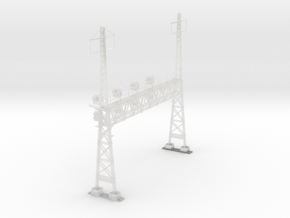CATENARY PRR BEAM SIG 4 TRACK 2PHASE N SCALE  in Clear Ultra Fine Detail Plastic
