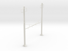 CATENARY PRR 4 TRACK 2PHASE N SCALE  in White Natural Versatile Plastic