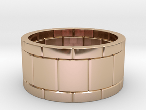 Watch strap ring All sizes, multisize in 9K Rose Gold : 8 / 56.75