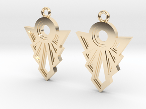 Art déco angels in 14k Gold Plated Brass