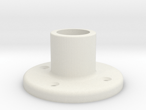 Wall Plate - 131 - For 26.9mm OD Pipe in White Natural Versatile Plastic