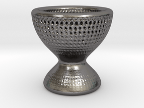 Lattice Egg Cup in Processed Stainless Steel 316L (BJT)
