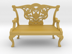 148 Mini Chippendale Mahogany Settee Chair -Cutout in Tan Fine Detail Plastic