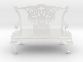 148 Mini Chippendale Mahogany Settee Chair -Cutout in Clear Ultra Fine Detail Plastic