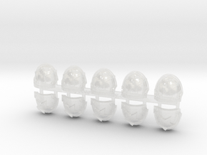 10x Star - G:10a Left Shoulders in Clear Ultra Fine Detail Plastic