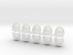 10x Black Dragons - G:10a Left Shoulders in Clear Ultra Fine Detail Plastic