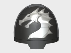 10x Black Dragons - G:13a Shoulder Pads in Tan Fine Detail Plastic
