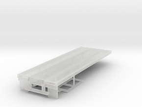 1/64th Material Handling 24 foot flatbed in Clear Ultra Fine Detail Plastic