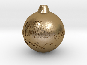xmas ball in Polished Gold Steel